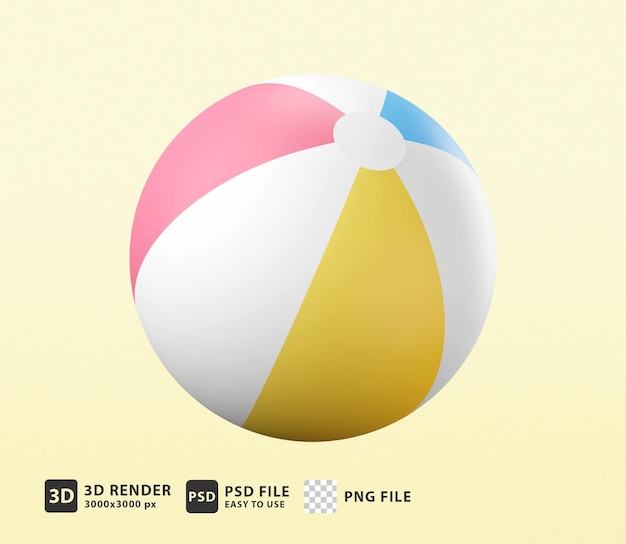 PSD 3d icon beach ball