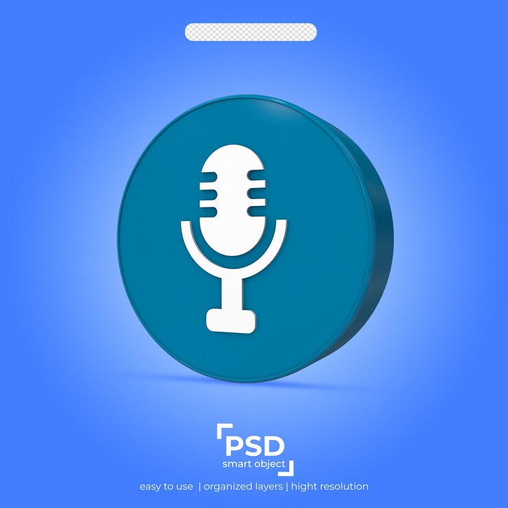 PSD 3d icon best render on transparent background 50