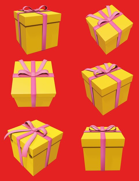 PSD 3d icon of birthday gift