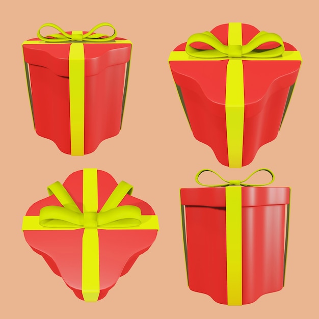 PSD 3d icon of birthday gift