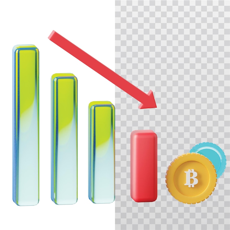PSD 3d icon bitcoin illustration