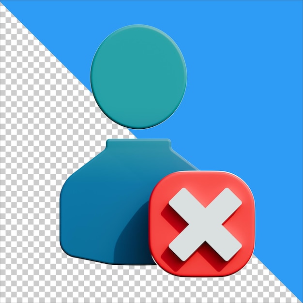 PSD 3d icon block user