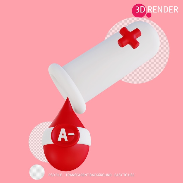 3d icon blood type