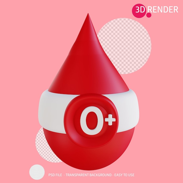 3d icon blood type