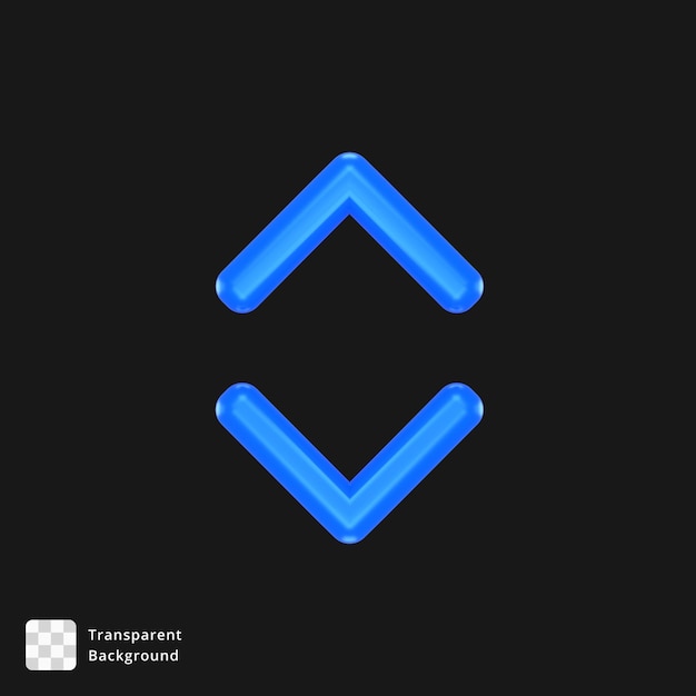 3d icon of a blue arrow