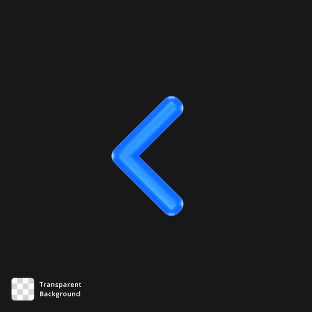 PSD 3d icon of a blue arrow