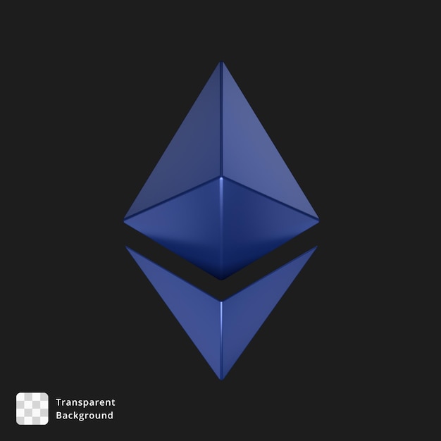 3d icon of a blue eth sign