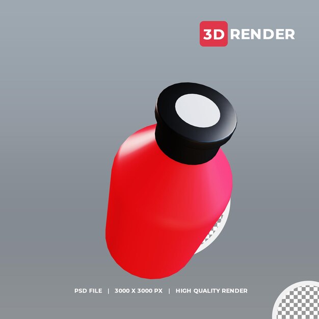 PSD 3d アイコン ボトル薬の外観 4