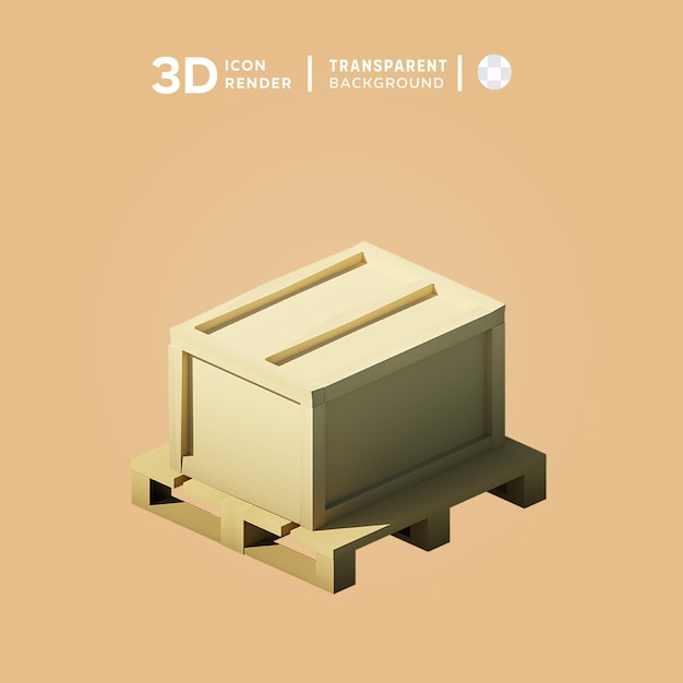 3d icon box crates illustration