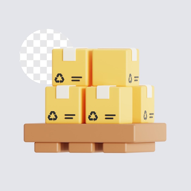 3D icon of box storage