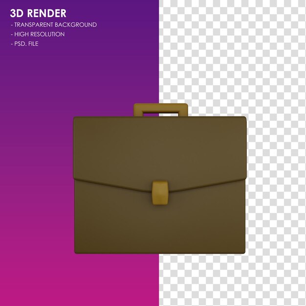 PSD borsa con icona 3d