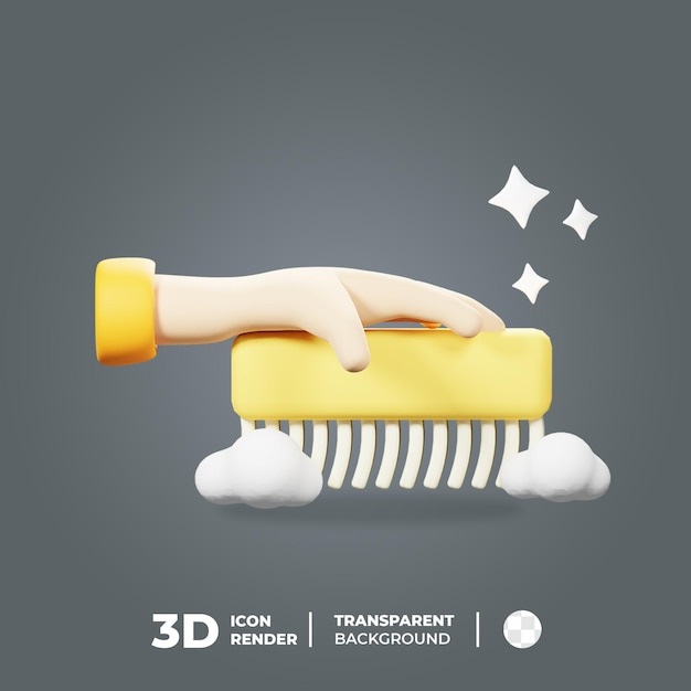 3d icon brush cleaning