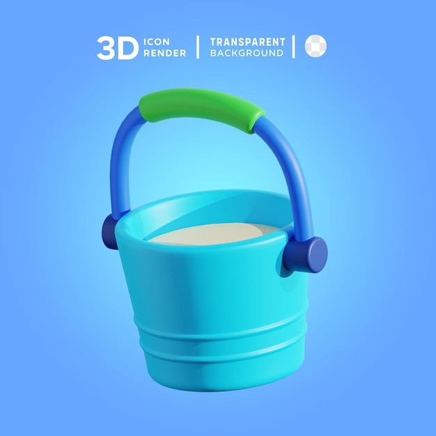 PSD 3d icon bucket illustration