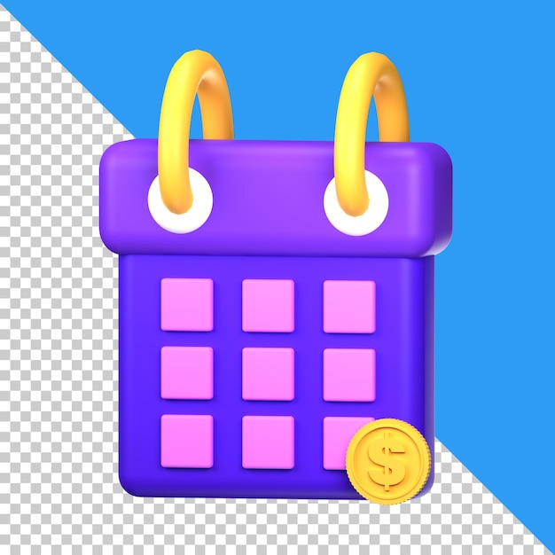 3d icon business calender