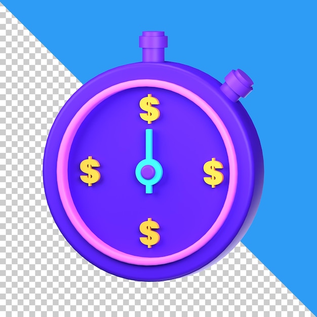 3d icon business stopwatch