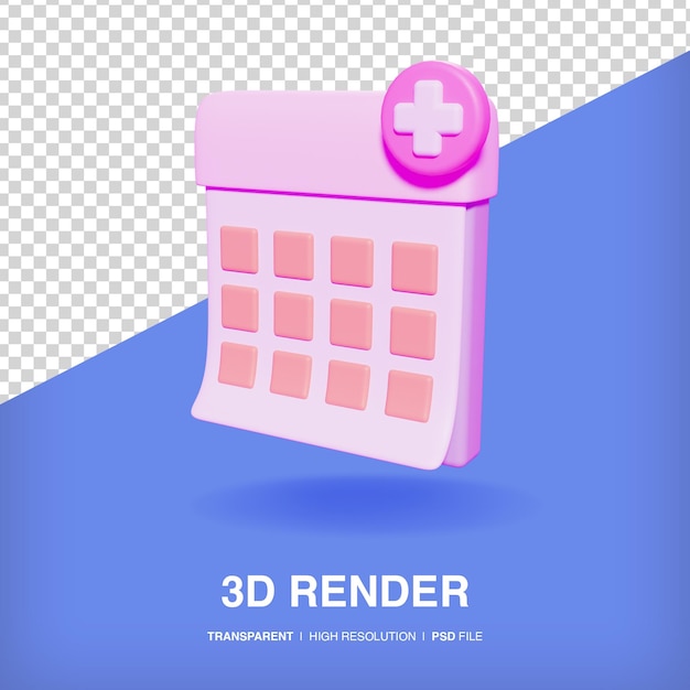 3d значок календарь здоровье