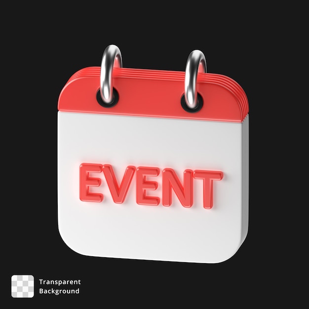 PSD 3d icon of a calendar