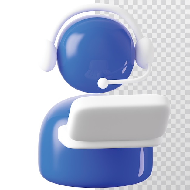 3d icon call center illustration