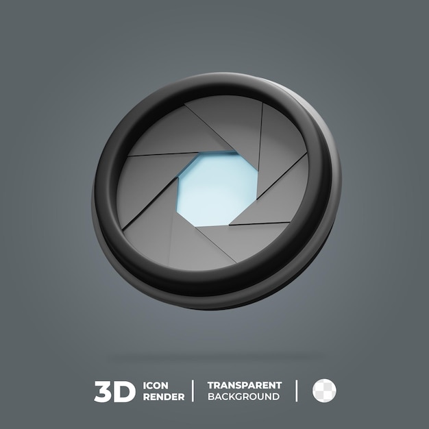 PSD 3d icon camera shutter