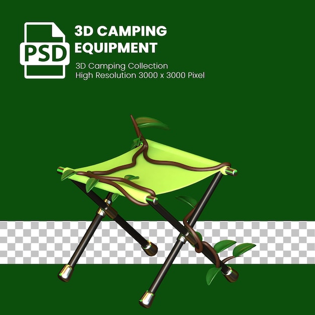 3d icon camping chairs