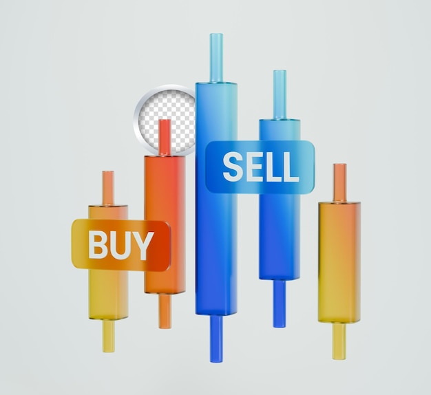 3d icon of Candlestick chart