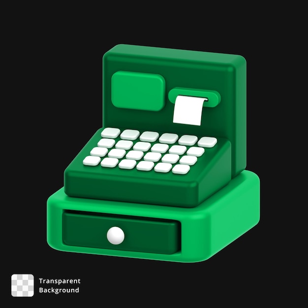 PSD 3d icon of a cash register