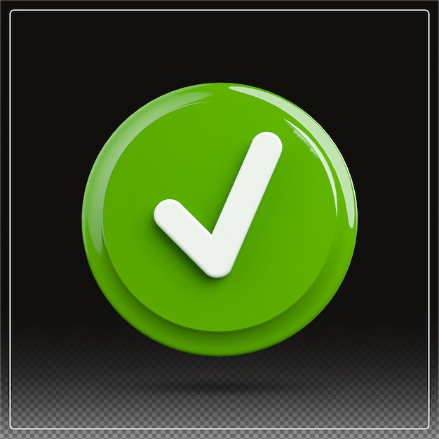 PSD 3d icon checkmark