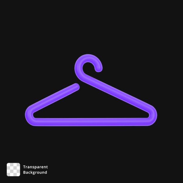 PSD 3d icon of a cloth hanger