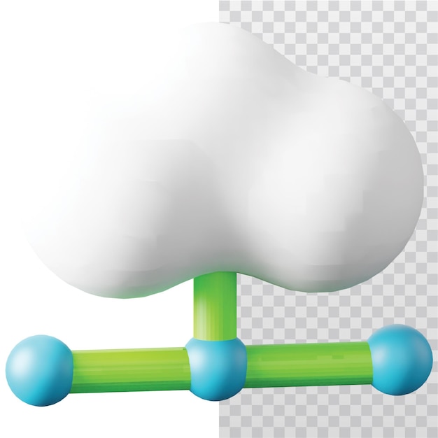 PSD illustrazione della nuvola di icone 3d