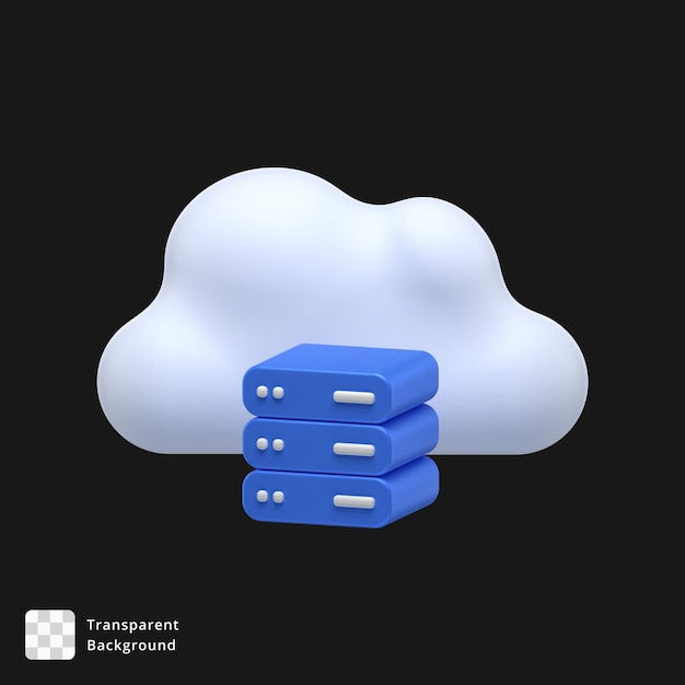 3D icon of a cloud