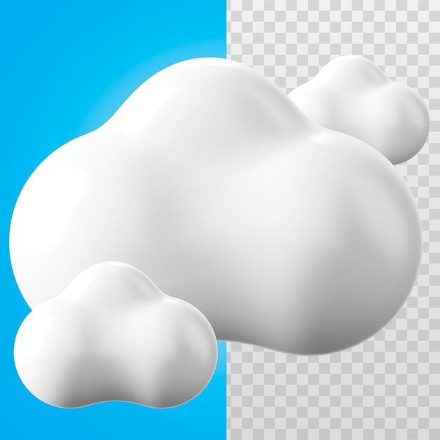 3d icon clouds illustration