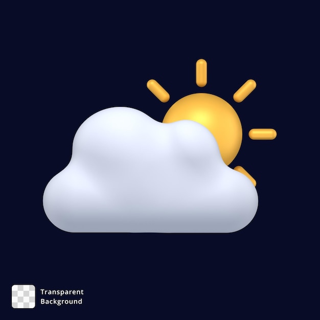 3d icon of a cloudy day