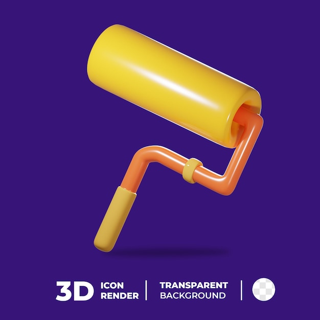 3D Icon Construction Tool Wałek malarski