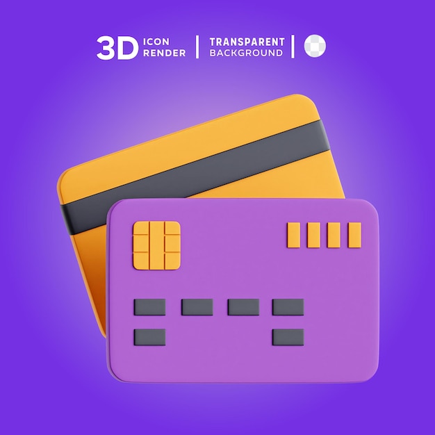 3d icon credit card illustration