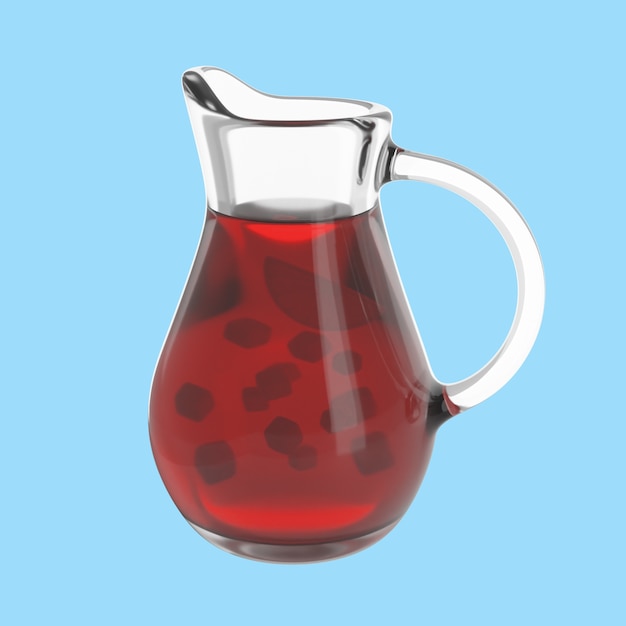PSD 3d icon for cuisine with beverage