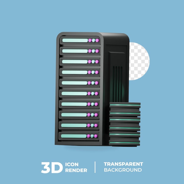 PSD база данных 3d icon box server