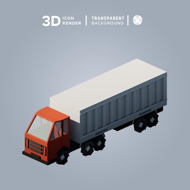 PSD 3d icon delivery truck illustration