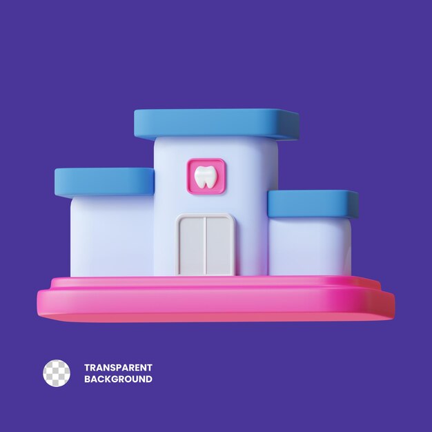 3d icon dental clinic