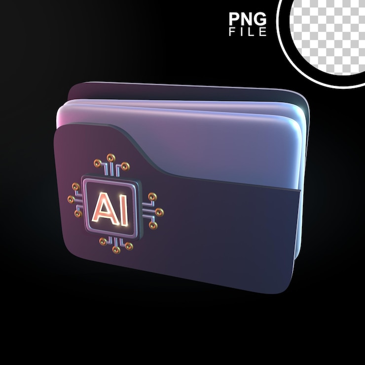 PSD ai 파일 폴더의 3d 아이콘 디자인