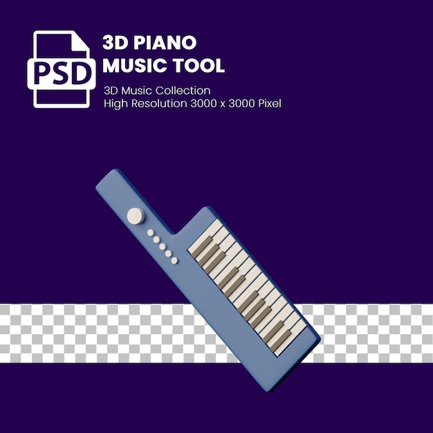 PSD pianoforte di design dell'icona 3d per il tuo progetto