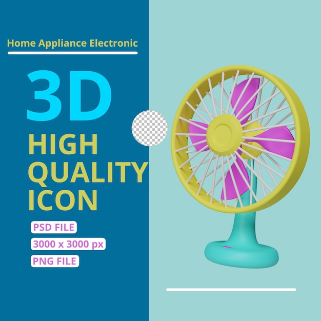 PSD 3d icon desk fan