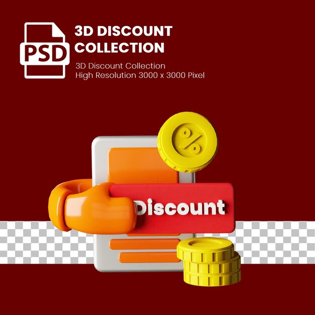 3d icon discount