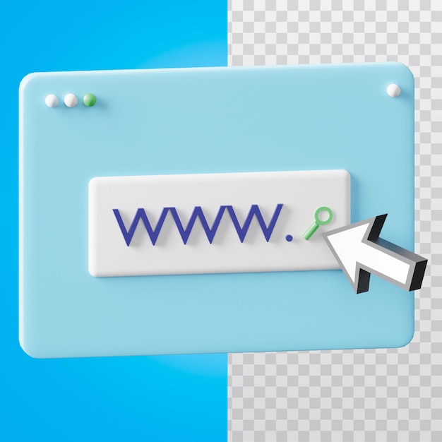 PSD 3d icon domain illustration