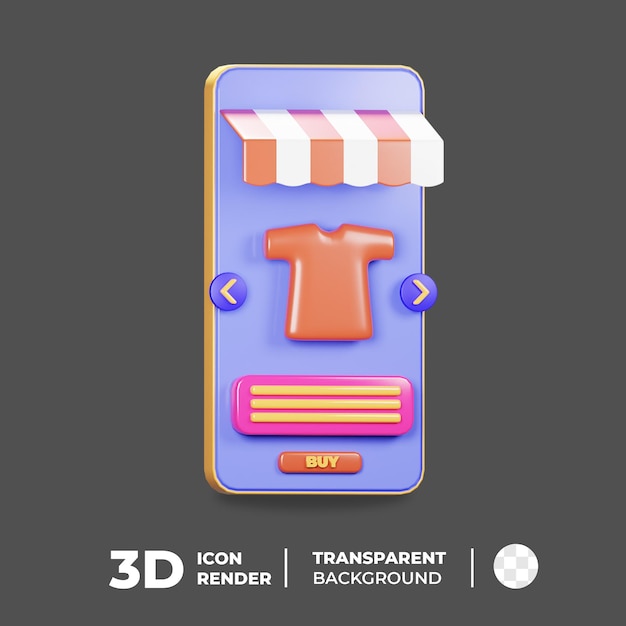 3d icon e commerce cloth