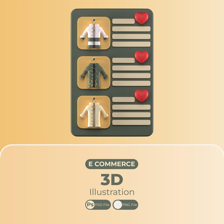 PSD 3d icon e commerce illustration website laptop mobile