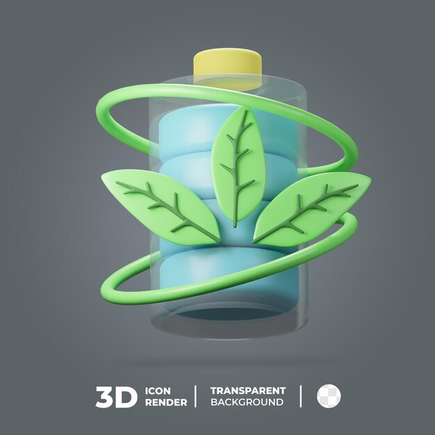 PSD 3d icon eco-batterij