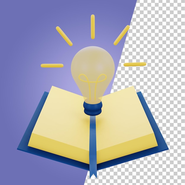 3d icon for education template 3d illustration for students or college