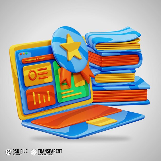 3d icon for education