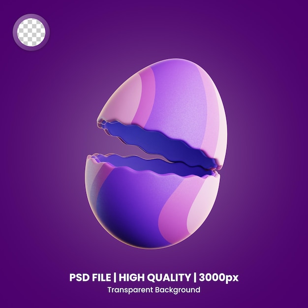 3d icon egg shell