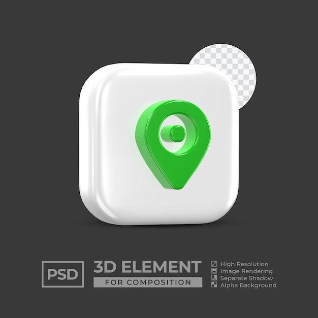 PSD 構成プレミアムpsdのための3dアイコン要素ソーシャルメディア